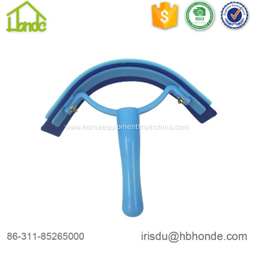 Blue Plastic Horse Sweat Scraper